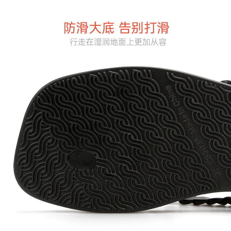 hotmarzz Heima women's new flip flops solid color slippers flip-flops beach shoes seaside non-slip slippers