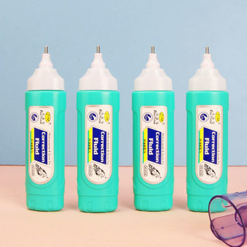 Cartoon Correction Fluid Correction Fluid Student Steel Head Correction Fluid Learning Stationery Supplies Pen-shaped Correction Fluid Wholesale