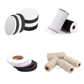 Plain - Elastic Waistband 0.6cm Elastic Band Thin Cotton Rope Cotton Twill Herringbone Belt Tie Shaping Lining Lining