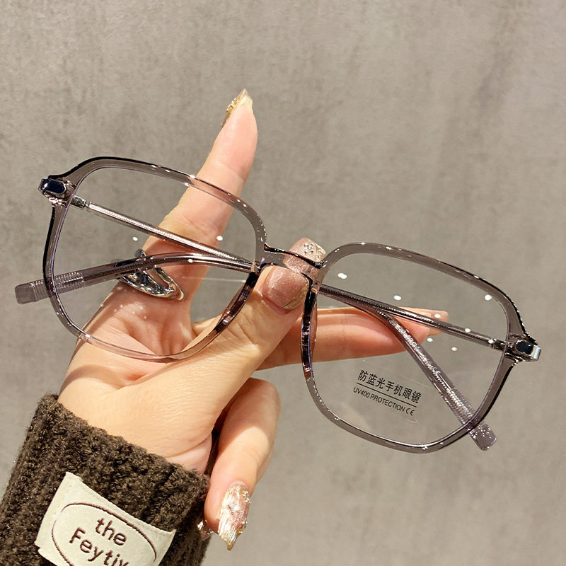 0796 new Korean version TR90 box glasses frame net red live red book with myopia anti-blue glasses