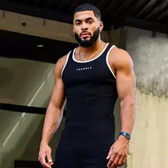 YOUNGLA Summer New Fitness Bodybuilding Vest Men's Outdoor Running Leisure Sports Sleeveless I-shaped Vest