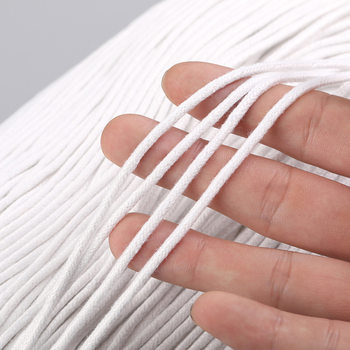 Factory in stock white embedded cotton rope clothing accessories covered with core cotton rope 3 16 core cotton rope