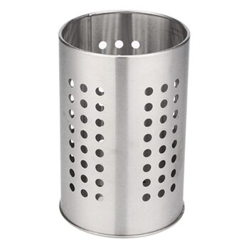 Thickened Stainless Steel Chopsticks Holder Commercial Milk Tea Shop Bar Storage Box Suction Tube Bamboo Barrel Knife and Fork Holder Draining Cage
