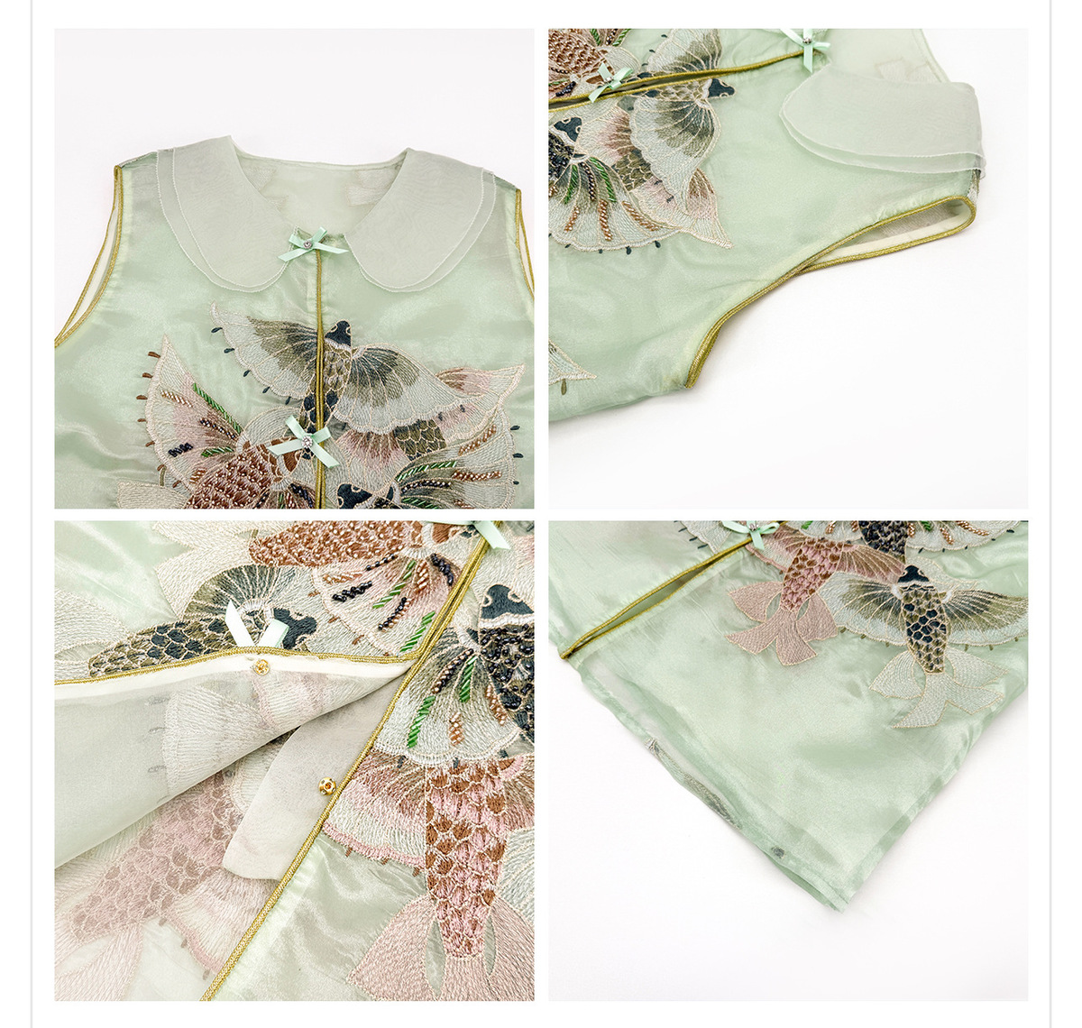 Set áo gile thêu không tay kèm chân váy xòe dài nữ — Chân váy thêu (giao hàng trong 7 ngày), Chân váy thêu (giao hàng trong ngày), Áo gile thêu hạt (giao hàng trong 7 ngày), Áo gile thêu hạt (giao hàng trong ngày)