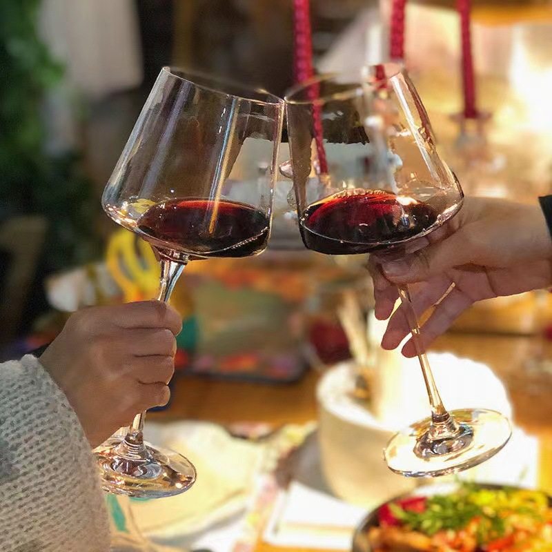 Square Red Wine Glass suit European Luxury High-end Crystal Glass Wine Glass Burgundy Goblet 450ml