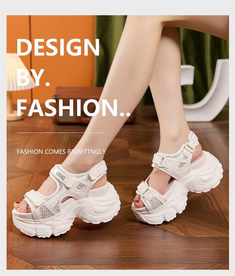 Dép sandal nữ xỏ ngón đế bệt thể thao đi biển mùa hè — Trắng, Xanh lá, Đen chi tiết 10