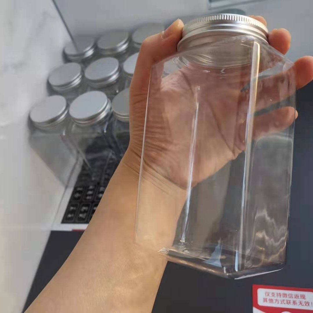 Grains Storage Box Large Capacity Food Grade Sealed Jar Insect-Proof and Moisture-Proof Transparent Square Plastic Betta Bottle