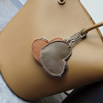 Korean Niche Ins Bag with Cute Mini Pendant Heart Bag Simple Heart-Shaped Coin Purse Key Card Holder