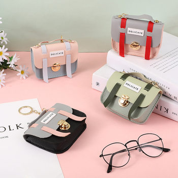 [Factory wholesale] Korean style short small bag female student fresh cute hand mini bag cover coin purse