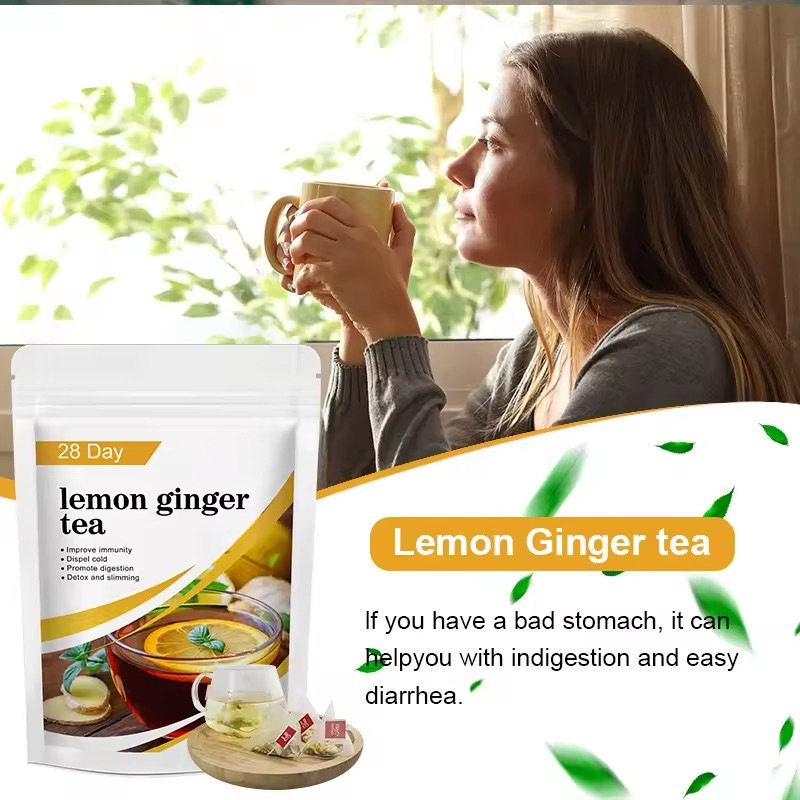 Foreign Trade Export Lemon Ginger Tea Lemon Ginger Tea Slimming Detox28Day