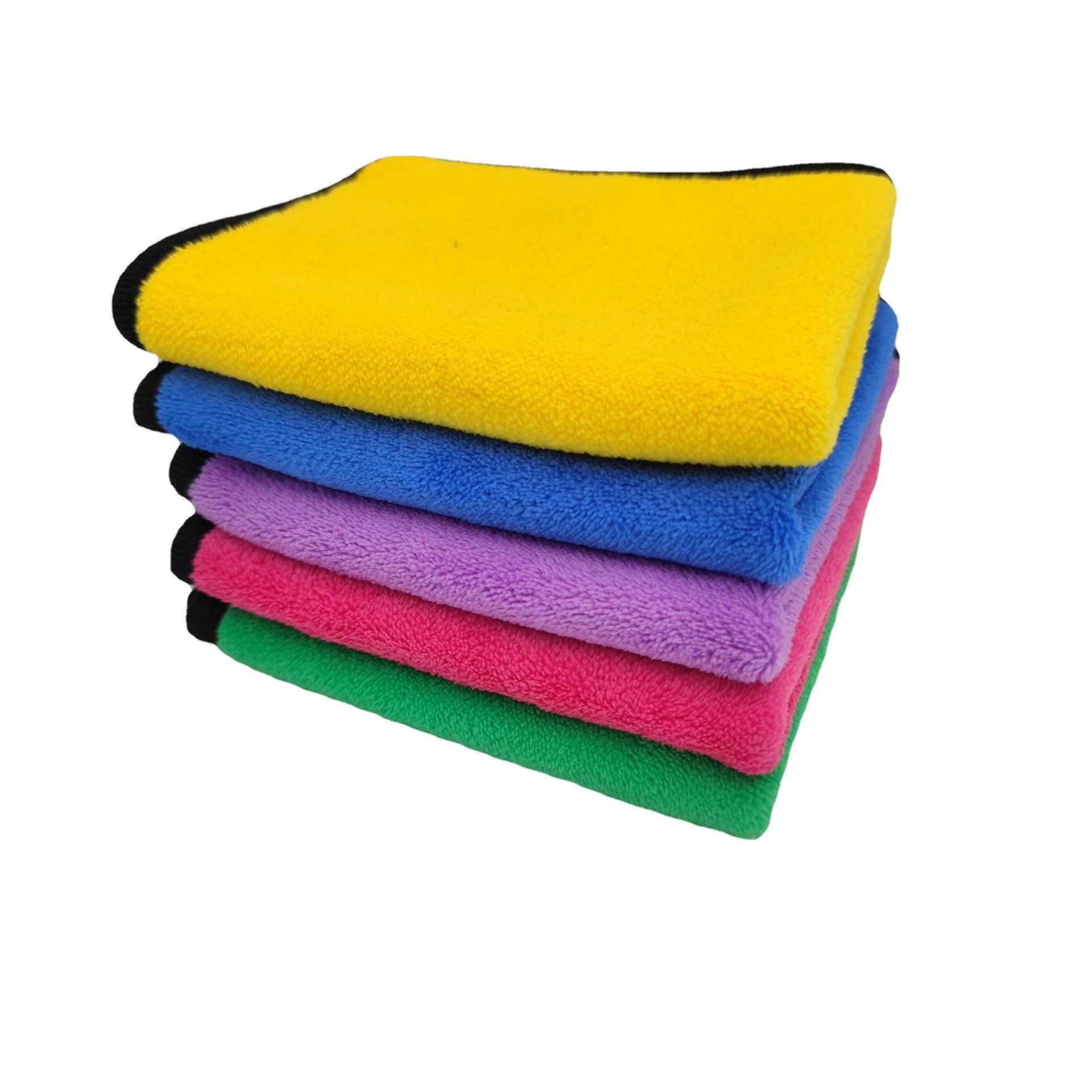 Double-sided velvet car towel thickened functional towel 30*30 high density car wash towel absorbent glass department store batch
