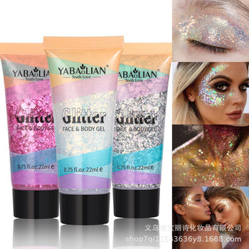 Cross-border beauty glitter eye shadow sequins gel mermaid scales facial body lotion performance stage nightclub makeup wholesale