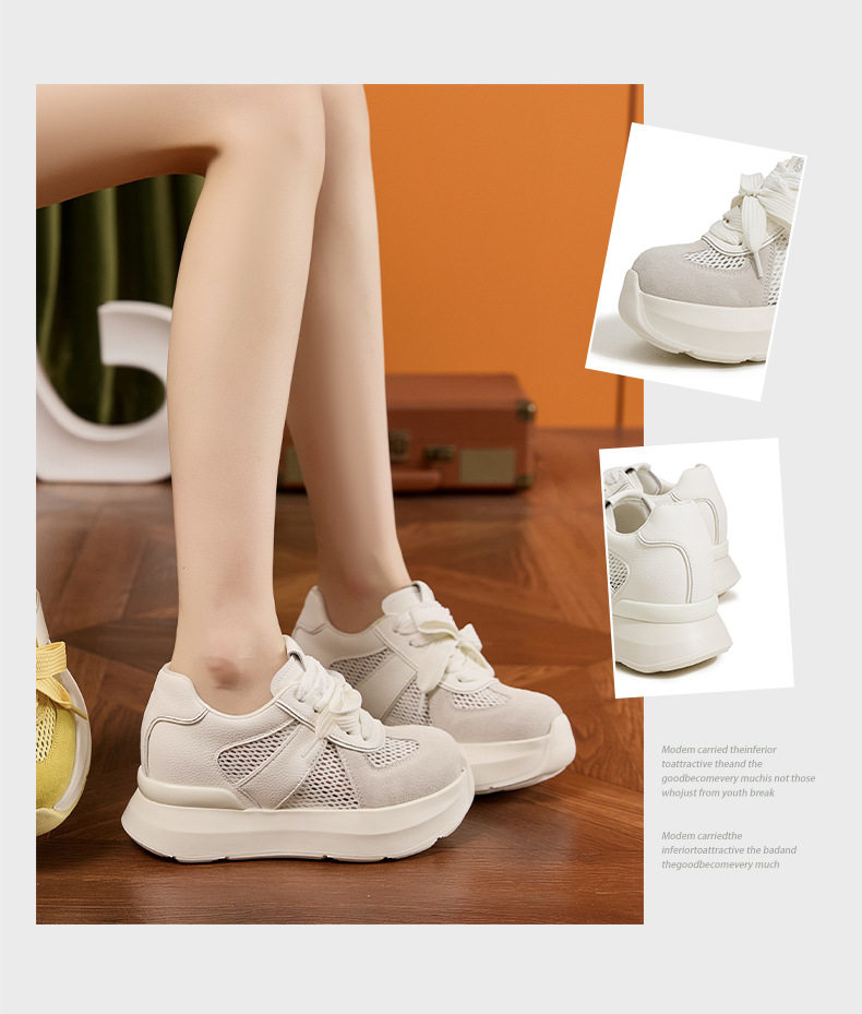 Sandal cao gót nữ hở mũi quai ngang đế wedge – gót siêu cao 8 cm — Quả cầu, Hồng, Gạo trắng chi tiết 2