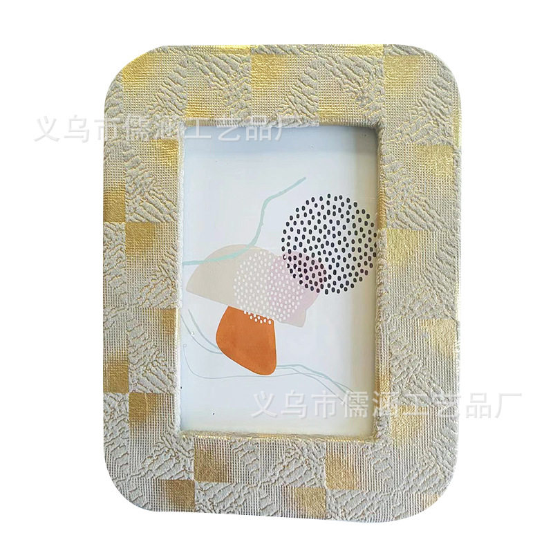 Creative simple rectangular square photo frame creative desk small decoration photo frame cross-border flannel edge frame