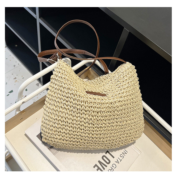 ins批发洋气新款编织包唐妮儿韩版时尚沙滩包休闲百搭草编女包超