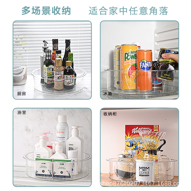 Rotating Spice Rack Spice Storage Rack Kitchen Storage Box Spice Artifact Space-Saving Multi-Functional Organizing Turntable