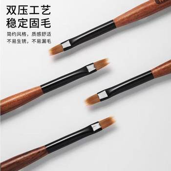 Wholesale Purple Sandalwood Relief Nail Art Brush Set Nail Art Smudge Sweep Pen Pull Line Square Round Phototherapy Pen