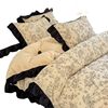 French Hepburn Style Milk Velvet Bed Four-Piece Set New Thickened Coral Velvet Lace Quilt Cover Bed Single Three-Piece Set