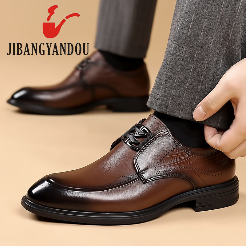6619 giày da chuẩn màu nâu mua thoải mái