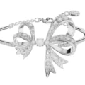 Large small silk platinum bracelet