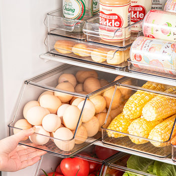 Refrigerator Storage Box Storage and Organization Artifact Drawer Box Storage Box Organization Box Egg Food Preservation Box Kitchen