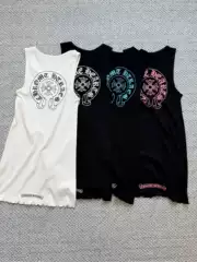[C's Ready-Made Correct Version] 25Ss Summer Ch Crowtan New Horseshoe Print Sleeveless Vest Skirt for Women