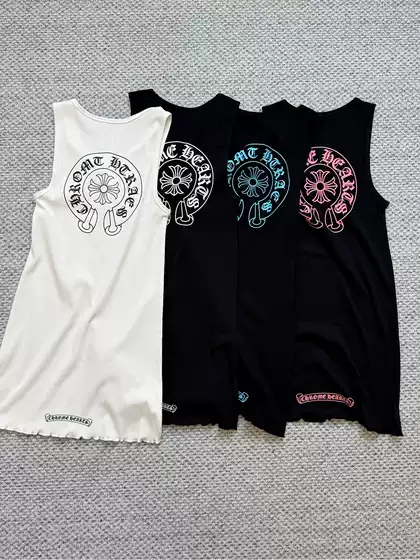 [C's Ready-Made Correct Version] 25Ss Summer Ch Crowtan New Horseshoe Print Sleeveless Vest Skirt for Women