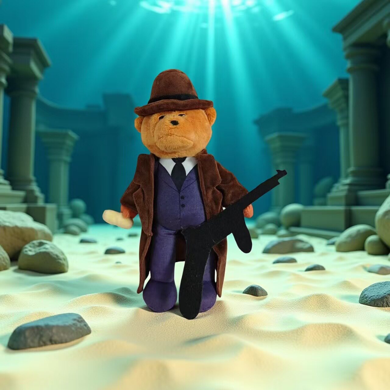 跨境新品tung tung tung sahur 鲨鱼山海经恶搞毛绒玩具娃娃公仔