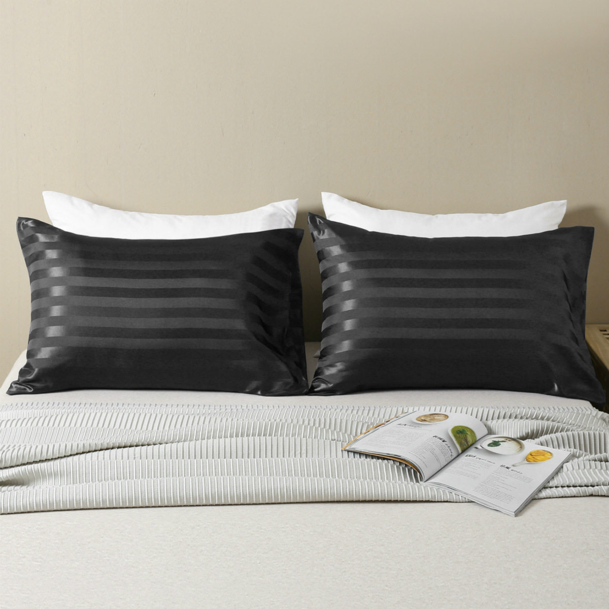 Satin Pillowcase Satin Jacquard Forged Envelope Pillow Bedding Amazon Pillow Case