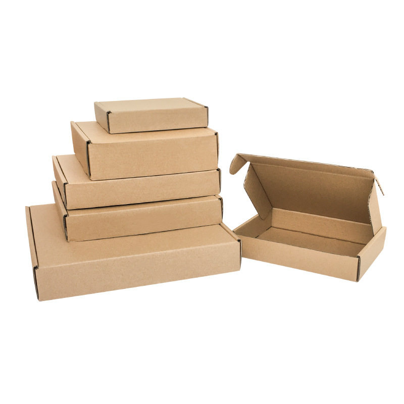 Chengdu factory wholesale aircraft box express box small rectangular packaging packaging carton t2 color flat carton