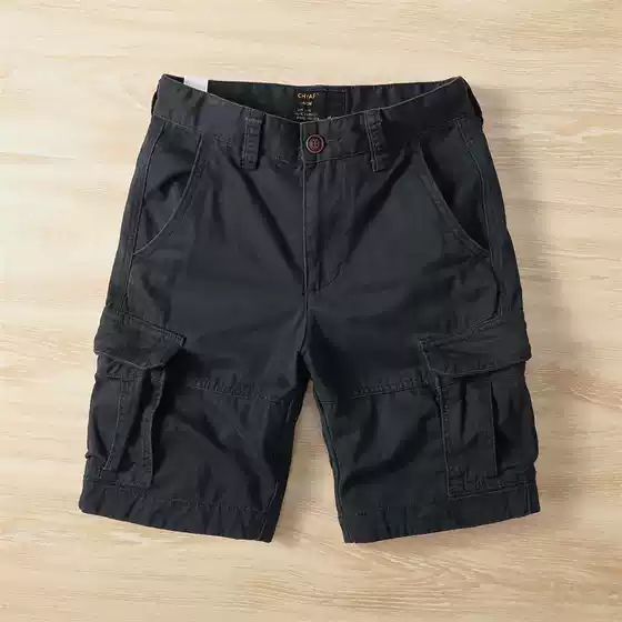 American Retro Summer Camouflage Outdoor Tooling plus size Pants Ami Kaji Washed Old Casual Men's Shorts