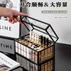 Desktop lipstick storage with lid advanced Internet celebrity dustproof large capacity lip glaze lipstick multi-layer glass storage rack with lid