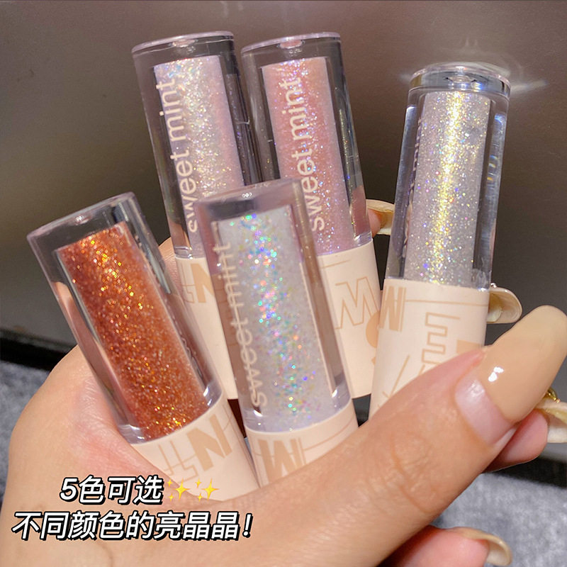sweetmint liquid eye shadow lying silkworm sequins sparkling student monochrome eye shadow teardrop makeup chameleon eye shadow