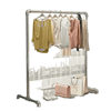 Thickened Galvanized Steel Clothes Drying Rack Floor-Standing Vertical Indoor and Outdoor Balcony Two-Layer Clothes Hanger Upper and Lower Clothes Hanger Clothes Drying Rack