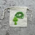 Green cross necklace