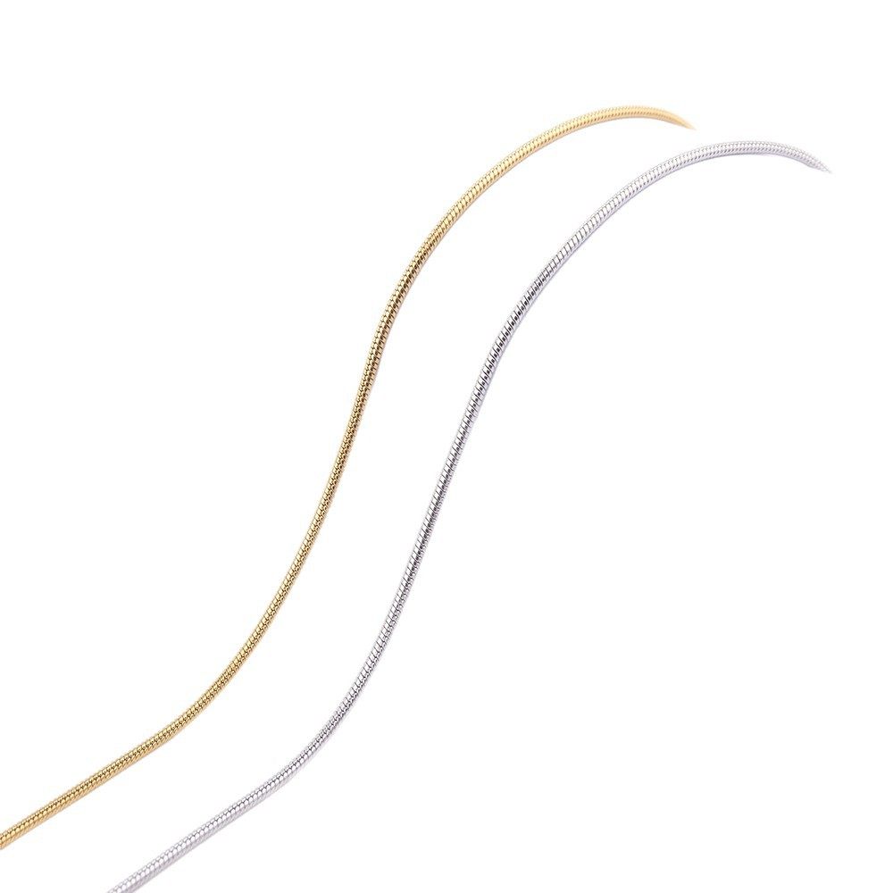 Factory Direct Sales Stainless Steel Round Snake Necklace Titanium Steel Jewelry DIY Accessories Hip-Hop Trendy Autumn and Winter Sweater Chain