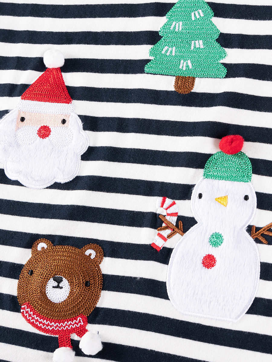 Source Factory Kids' Clothing Wholesale, New Autumn Christmas Boys' Set, [Style] Cartoon Striped Kids' Set