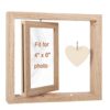 Wooden Rotating Photo Frame Ornament for Home Use 6inch Desktop Decoration Heart-Shaped Direct from Manufacturer Photo Album Home Picture Frame