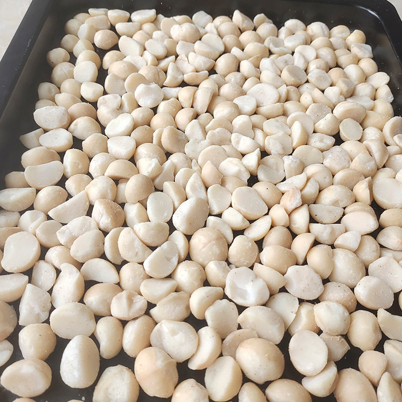 No. 4 Macadamia Nuts Half Pieces Small Wholesale and Retail Full Box 11.34kg Baking Ingredients Factory Direct Sales