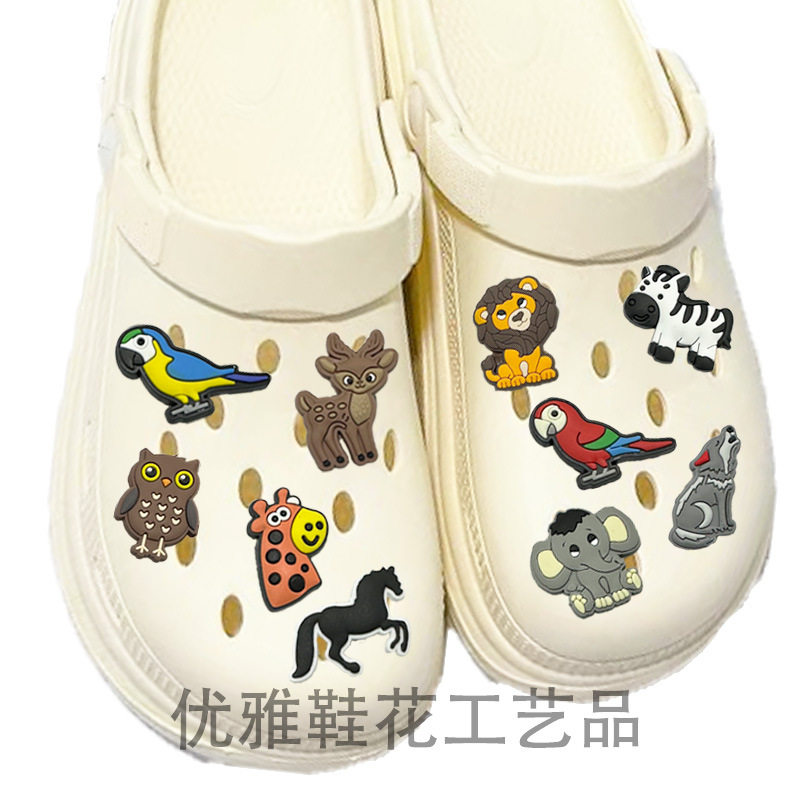 New Cartoon Animal World Clogs Shoes Flower Shoes Jewelry Shoes Accessories Shoes Decoration Shoe Buckles Shoe Accessories Pvc