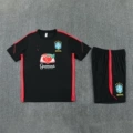 Short-sleeve joe d. brazil black with orange-pink accents