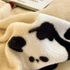 Simple Cartoon High Weight Printed Home Four-Piece Bedding Set Warm Bed Sheetss and Quilt Cover Winter Fleece-Lined