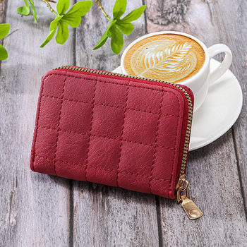Fashion card bag new ladies embroidery zipper multi-card short small wallet multi-functional hand bag wholesale