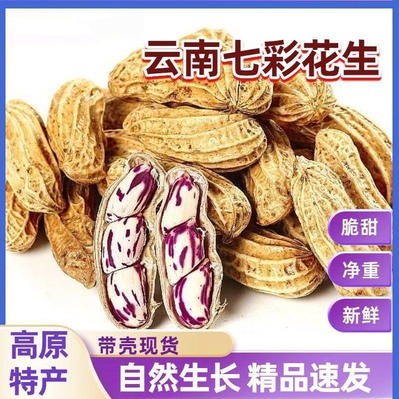 Wholesale Dropshipping of New Colorful Peanuts from Yunnan, Yunnan Pu'Er Colorful Sun-Dried Shelled Cooked Peanuts, Black Peanut Snacks