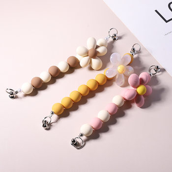 Flower chain mobile phone shell diy handmade shell material wrist strap jewelry decoration pendant
