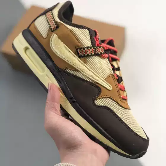Putian High Version MAX travis ts Joint Baroque Brown Air Cushion Running Leisure sneaker