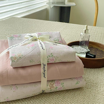 Wholesale Class a Maternal and Infant Grade Aerobic Pure Cotton Double-Layer Yarn Four-Piece Set Super Soft Baby Quilt Cover Bed Sheetss for Bed Use