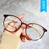New Anti-blue Light Japanese Round Frame Glasses Frame Personalized Yoga Glasses Student Trendy Transparent Tea Flat Glasses