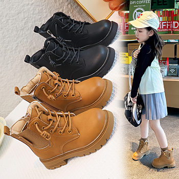 Girls' Shoes Kidsren's Martin Short Boots 2025 Spring & Fall New Style Winter Fashion Baby Girls Rhubarb Boots Trendy