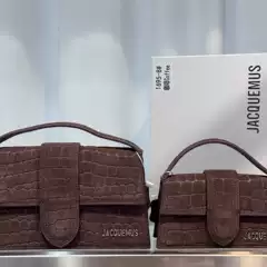 2025 New Jacquemus Crocodile Pattern High-End Handbag Fashionable Texture Single Shoulder Crossbody Small Square Bag for Women